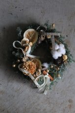 画像1: 〜毎年飾れる〜プリザ―ド wreath（一点物） (1)